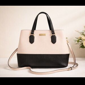 Kate Spade Laurel Way Evangelie Satchel w/ 14k light-gold plated hardware!